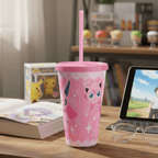 Pokémon Espeon, Mew en Jigglypuff beker met rietje 470 ml - Fans Geek Storeproduct_type#ABYstyle