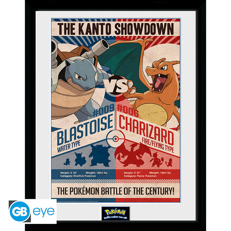 Pokémon Ingelijste Poster Red V Blue GB eye 30.5x40.6cm