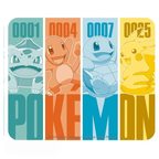 Pokémon Kanto-starters en Pikachu muismat 23,5 × 19,5 cm - Fans Geek Storeproduct_type#ABYstyle