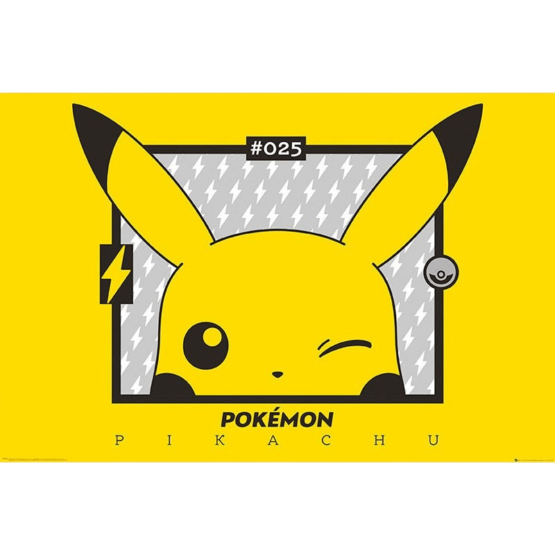 Pokémon knipogende Pikachu-maxiposter - Fans Geek Storeproduct_type#GB eye