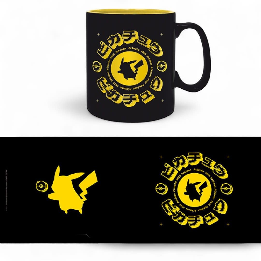 POKEMON - Mug - 460 ml - Pikachu Black Icon - cardboard box - Fans Geek Store