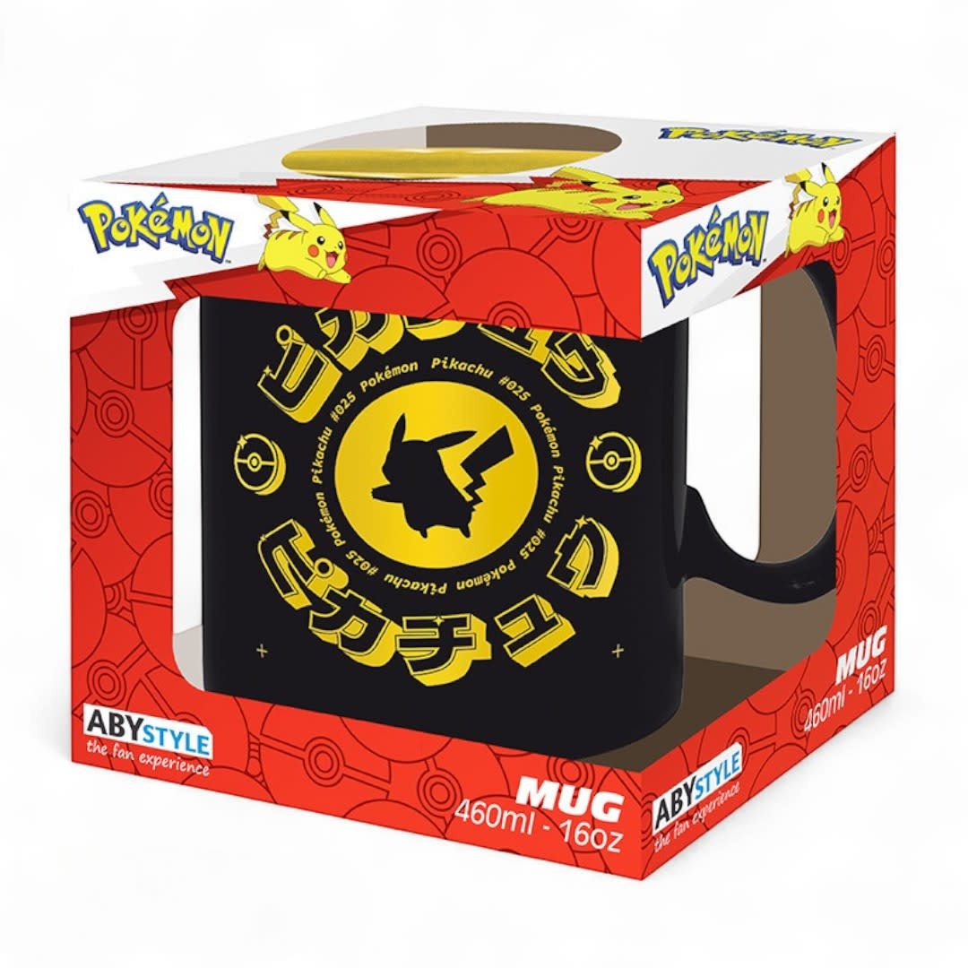 POKEMON - Mug - 460 ml - Pikachu Black Icon - cardboard box - Fans Geek Store