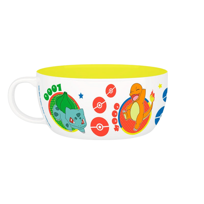 Pokémon ontbijtset met mok en kom, Pikachu en Kanto-starters - Fans Geek Storeproduct_type#Pokémon