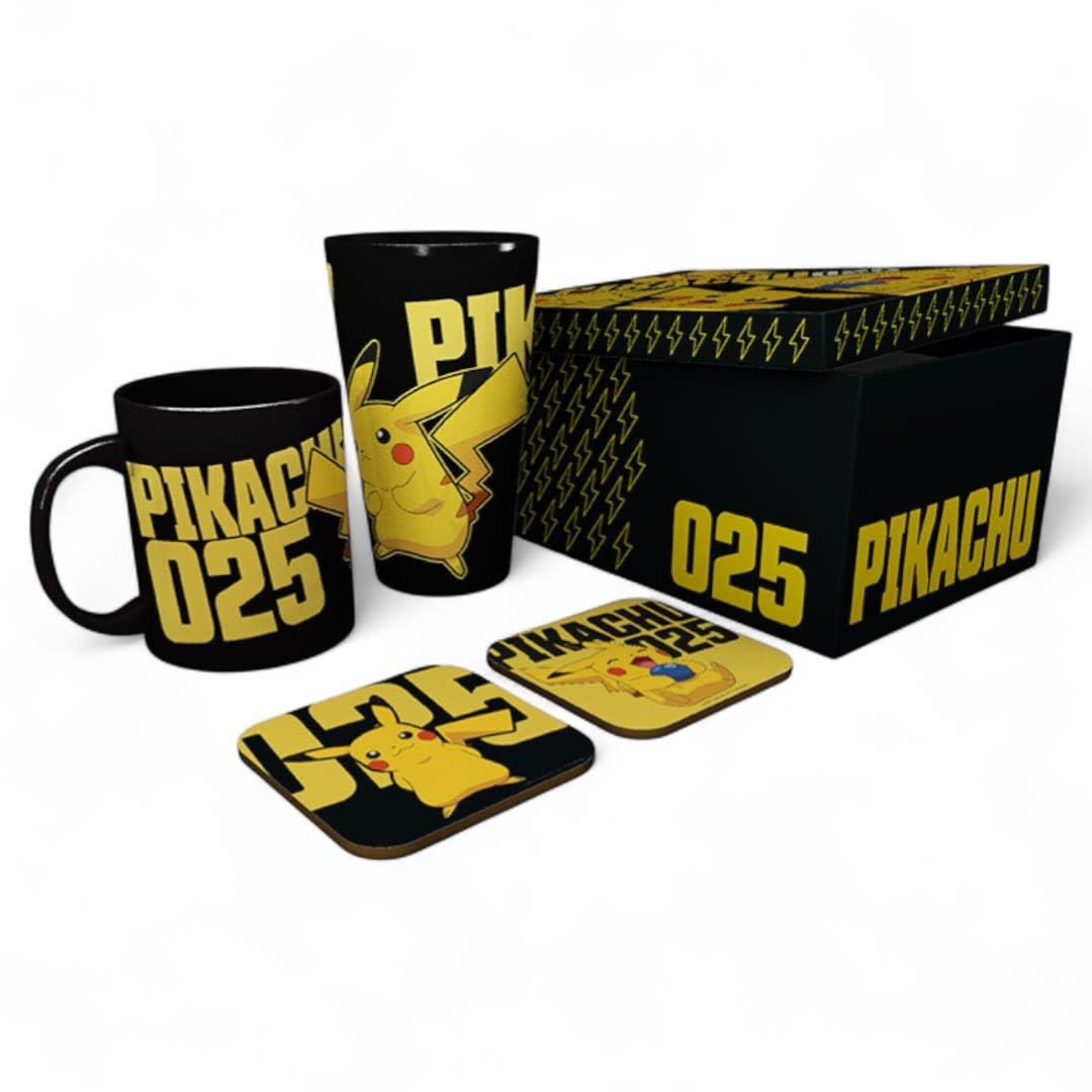 POKEMON - Pck Glass XXL+Mug+2 Coasters"Glow in the dark - Fans Geek Store