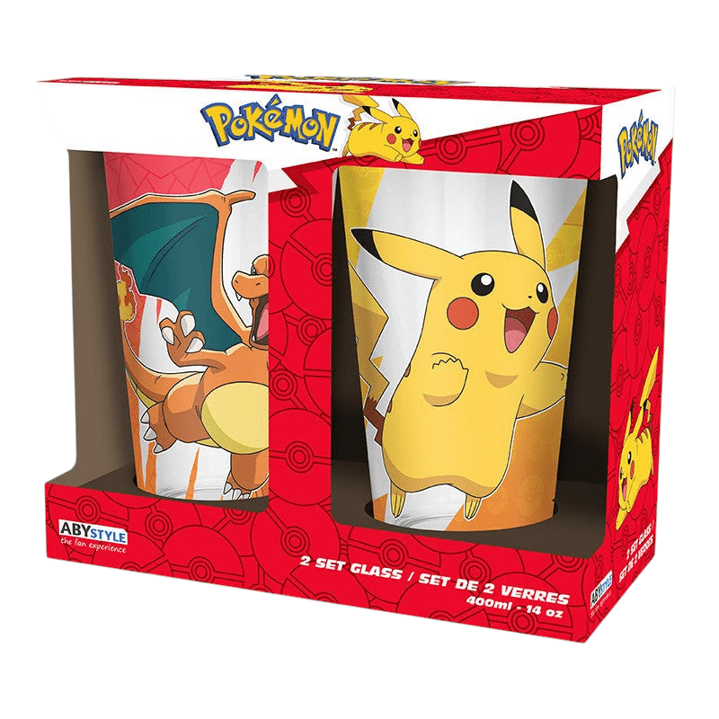 Pokémon Pikachu en Charizard XXL glazenset, 2 × 400 ml - Fans Geek Storeproduct_type#ABYstyle