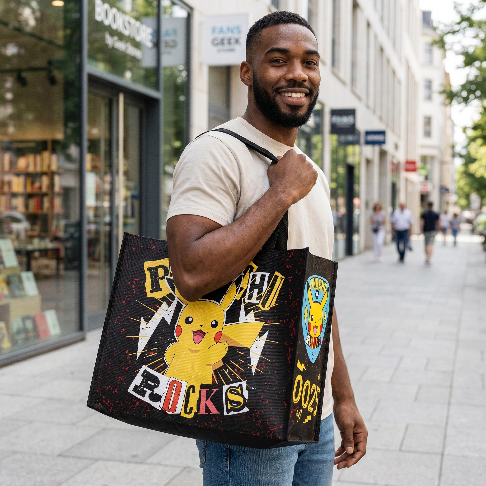 Pokémon: Pikachu Rocks Shopping Bag | Konix - Fans Geek Storeproduct_typeKonix