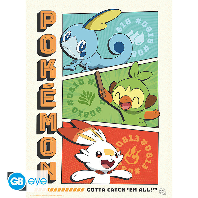 Pokémon Poster Portfolio Starters GB eye 21x29.7cm