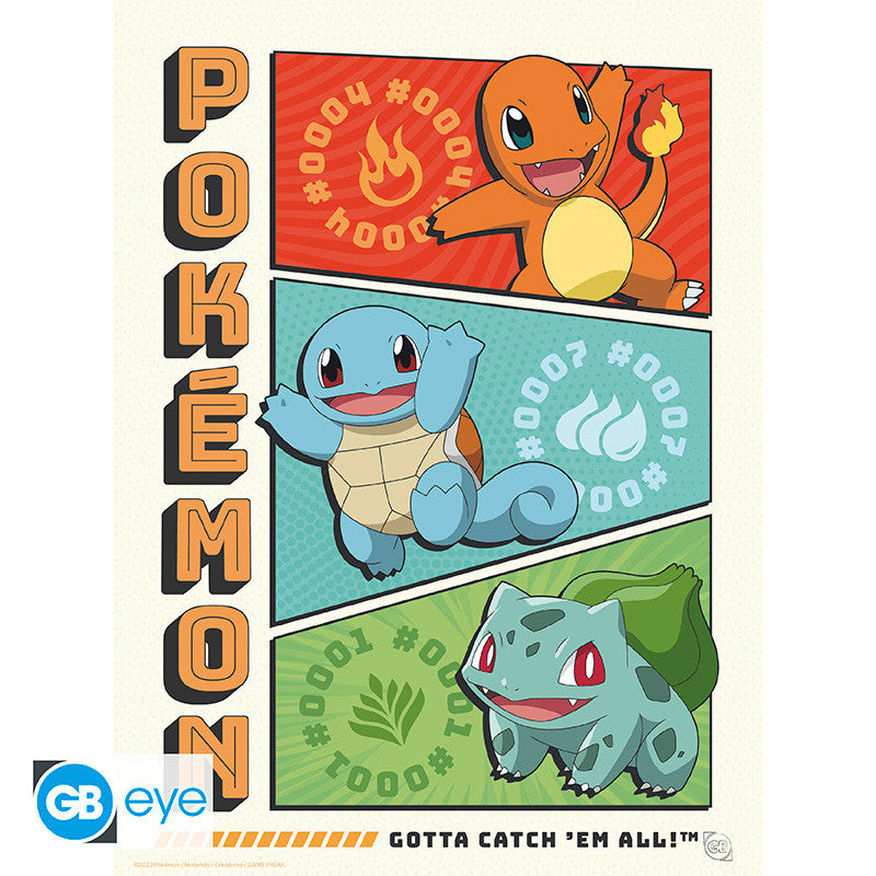 Pokémon Poster Portfolio Starters GB eye 21x29.7cm