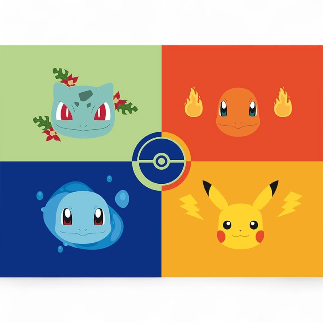 POKEMON - Postcards - Gen 1 starters - Fans Geek Store