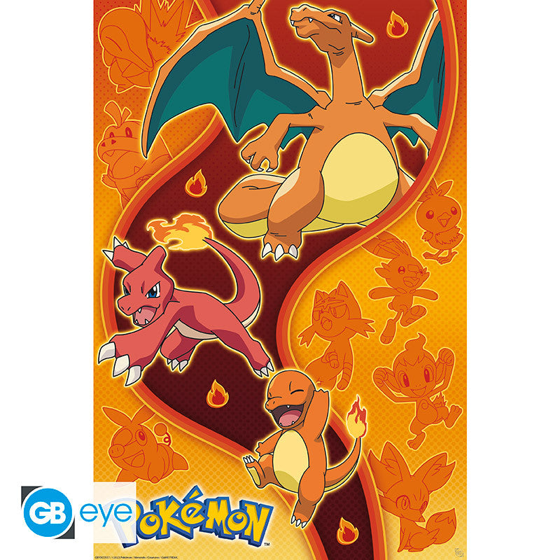 Pokémon Poster Fire Type GB eye 91.5x61cm