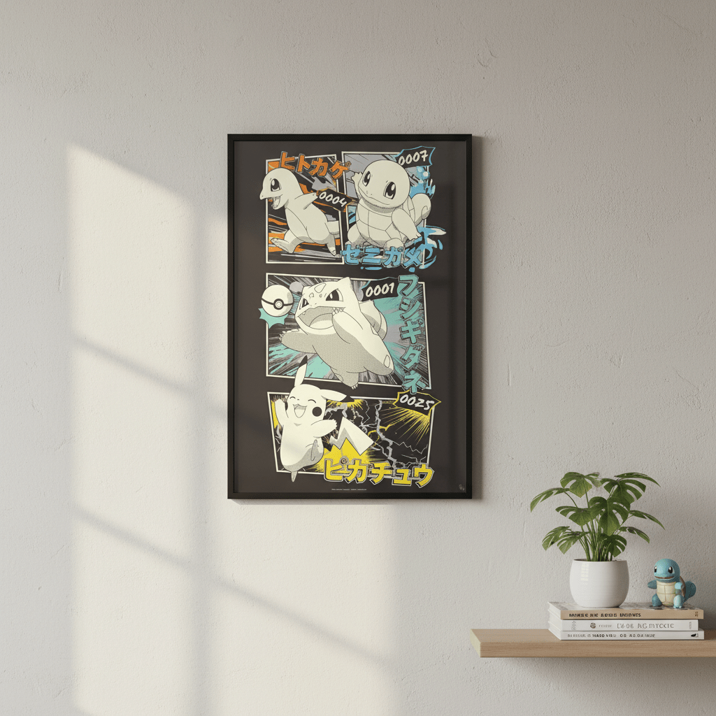 Pokémon poster met Pikachu en Kanto-starters 91,5 × 61 cm - Fans Geek Storeproduct_type#GB Eye