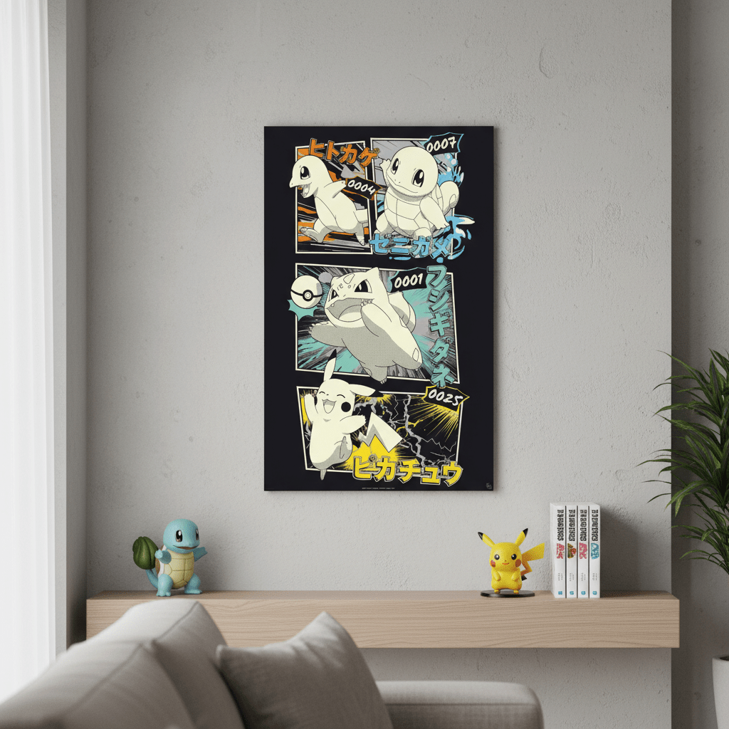Pokémon poster met Pikachu en Kanto-starters 91,5 × 61 cm - Fans Geek Storeproduct_type#GB Eye
