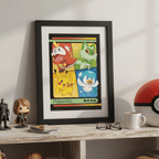 Pokémon Scarlet & Violet-ingelijste poster met Paldea-starters - Fans Geek Storeproduct_type#ABYstyle
