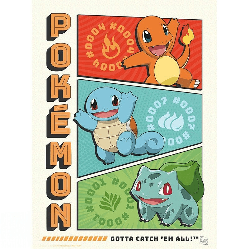 Pokémon Starters posterportfolio met 9 A4-posters - Fans Geek Storeproduct_type#GB eye