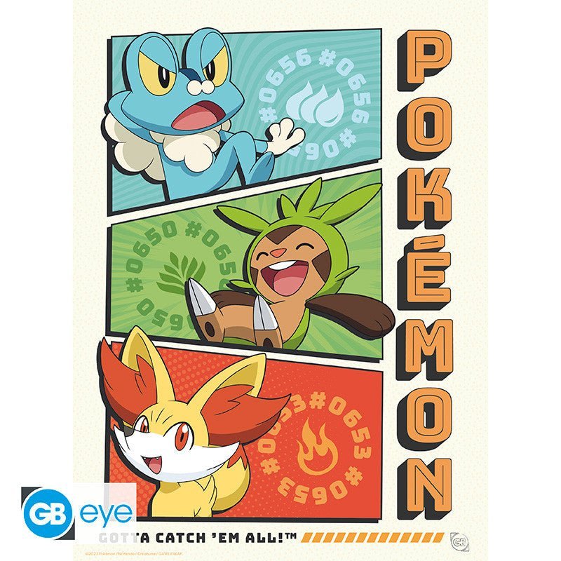 Pokémon Starters posterportfolio met 9 A4-posters - Fans Geek Storeproduct_type#GB eye