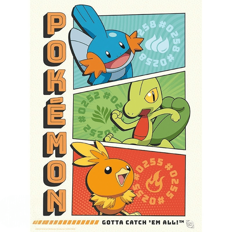 Pokémon Starters posterportfolio met 9 A4-posters - Fans Geek Storeproduct_type#GB eye