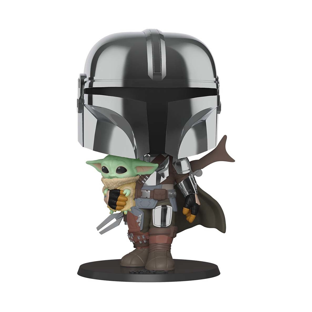 Pop! Star Wars: The Mandalorian - Mandalorian with chrome armour Super Size - Fans Geek Store