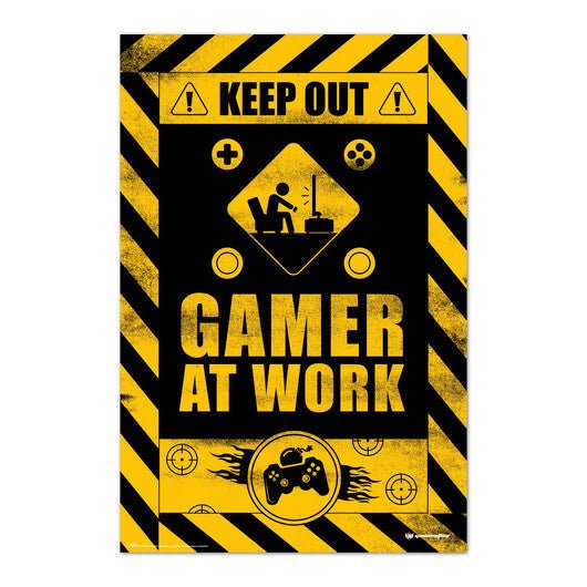 Poster: Gamer at Work - Fans Geek Store