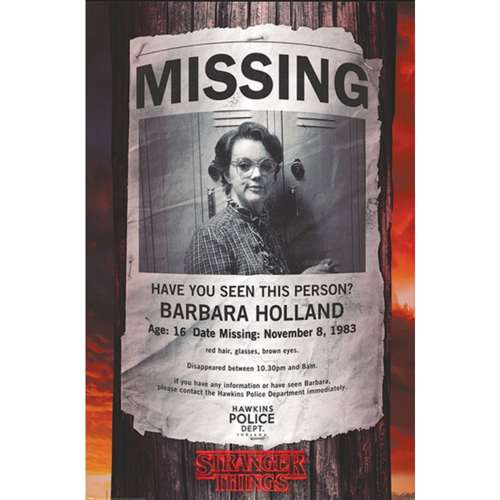 Stranger Things: Missing Barb Poster - Fans Geek Store