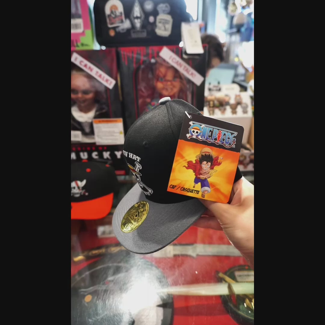 One Piece -Snapback Cap - Black & Grey - Skull