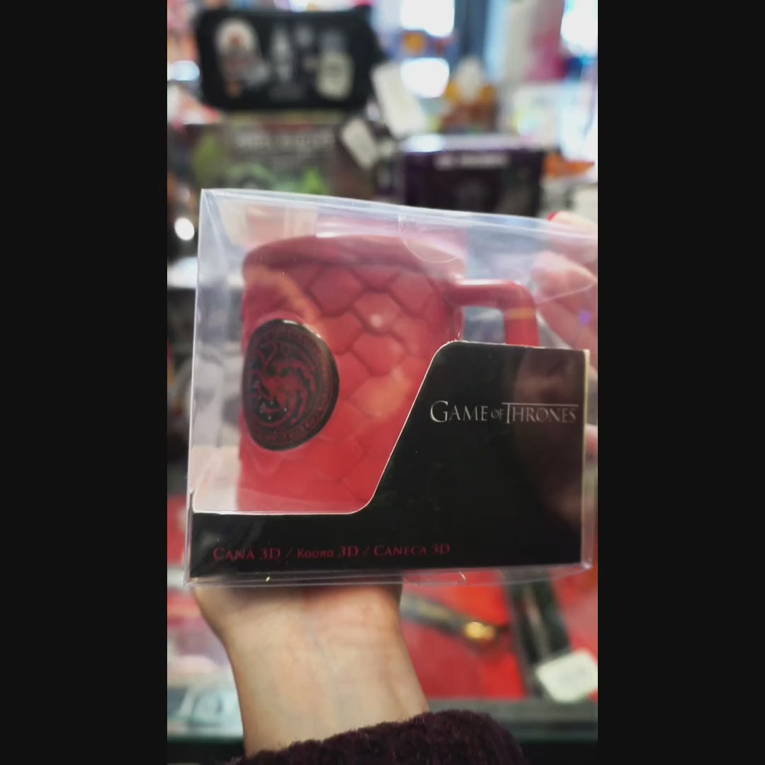 Game of Thrones Targaryen 3D Mok 500ml – Rood Reliëf
