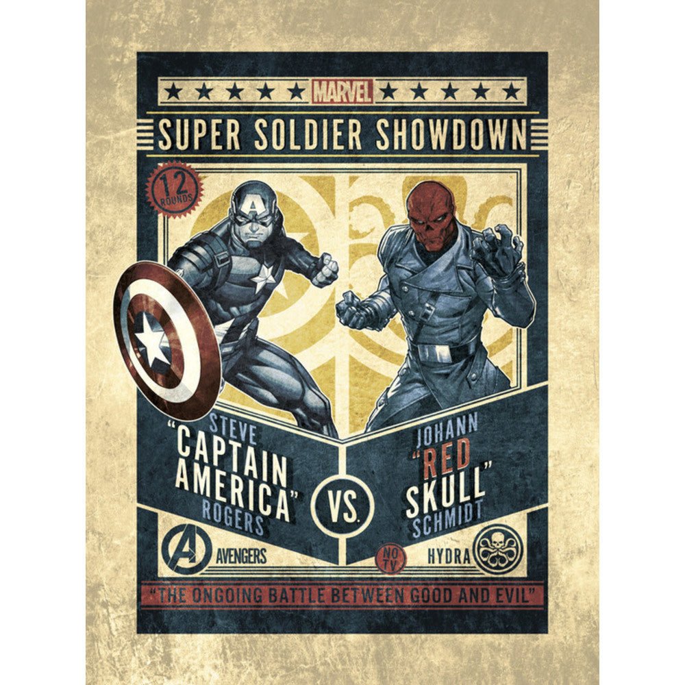 Marvel Comics: Captain America VS Red Skull Print - Fans Geek Store