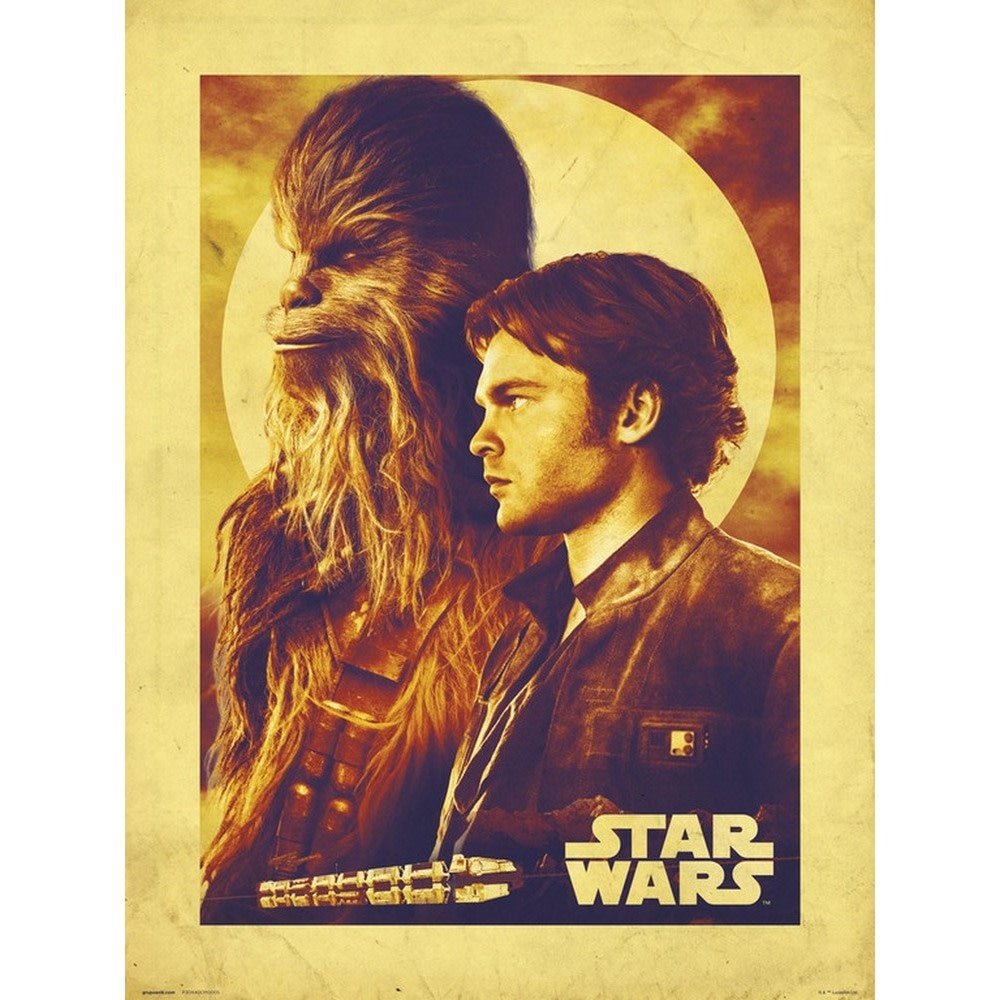 Star Wars: Print Han Solo & Chewbacca Art Print 30 x 40 cm - Fans Geek Store