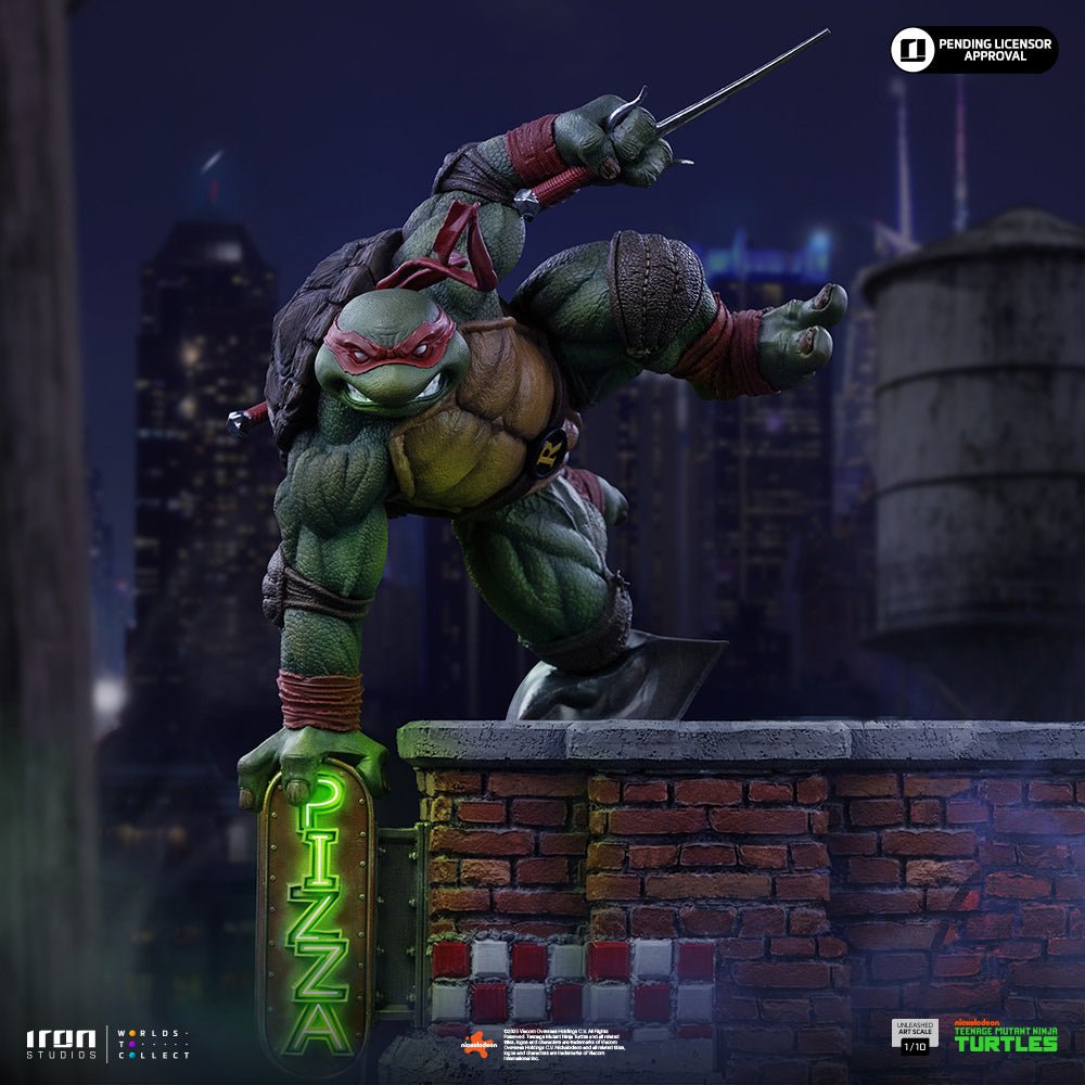 Raphael 1:10 beeld TMNT — handgeschilderd standbeeld met rode bandana - Fans Geek Storeproduct_typeIron Studios