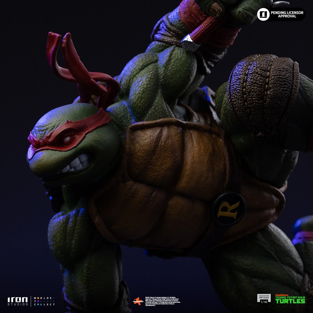 Raphael 1:10 beeld TMNT — handgeschilderd standbeeld met rode bandana - Fans Geek Storeproduct_typeIron Studios