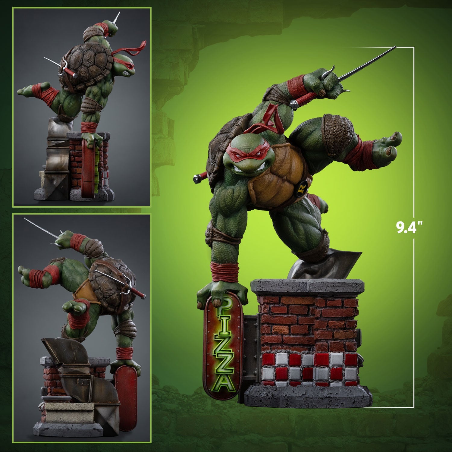 Raphael 1:10 beeld TMNT — handgeschilderd standbeeld met rode bandana - Fans Geek Storeproduct_typeIron Studios