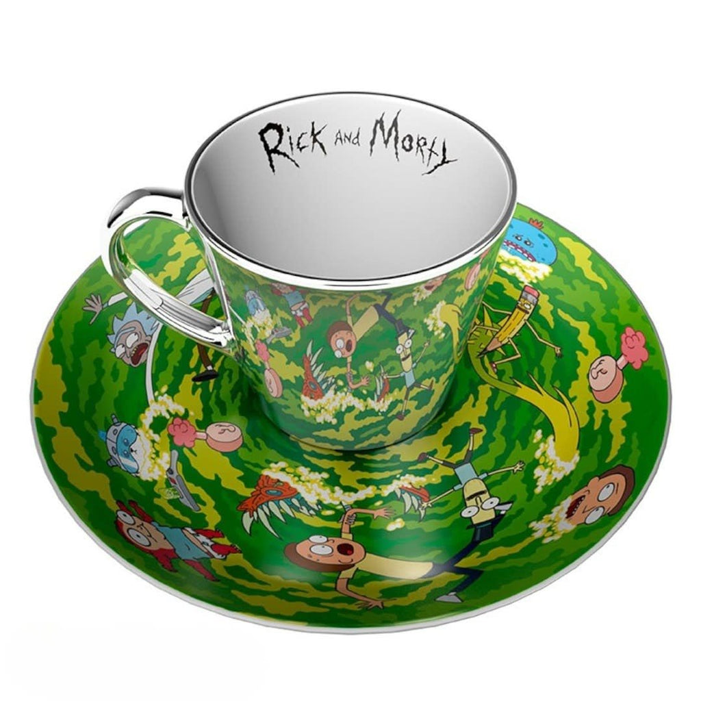 RICK AND MORTY - Mirror mug & plate set - Portal - Fans Geek Store