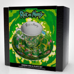 RICK AND MORTY - Mirror mug & plate set - Portal - Fans Geek Store