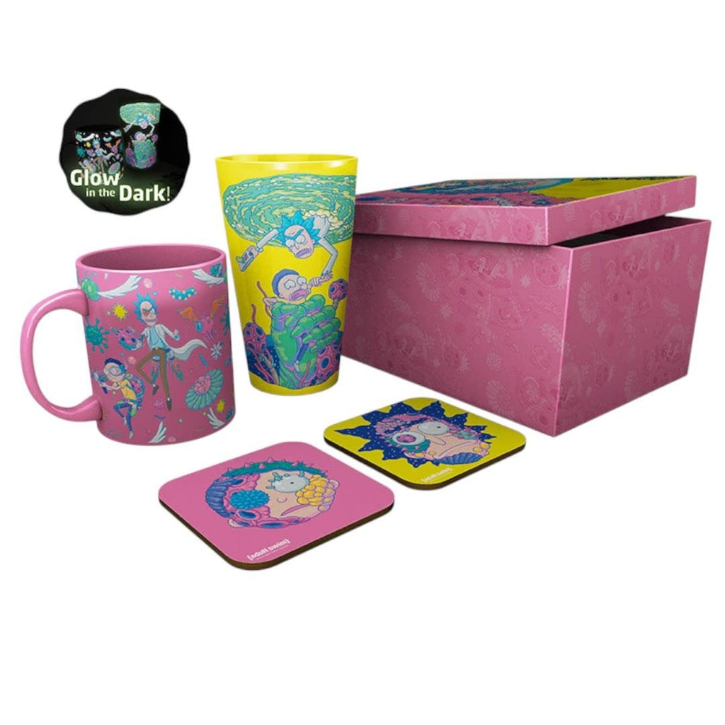 RICK AND MORTY - Pck Glass XXL +Mug+ 2 Coasters"Pattern - Fans Geek Store