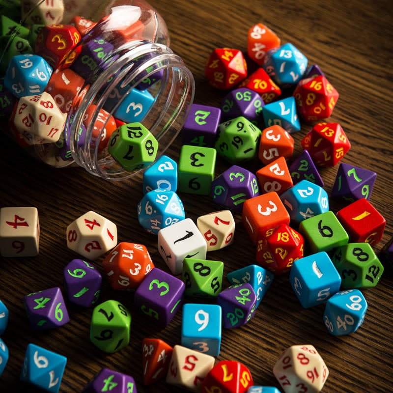 Round Jar of Classic RPG Dice (80) - Fans Geek Store