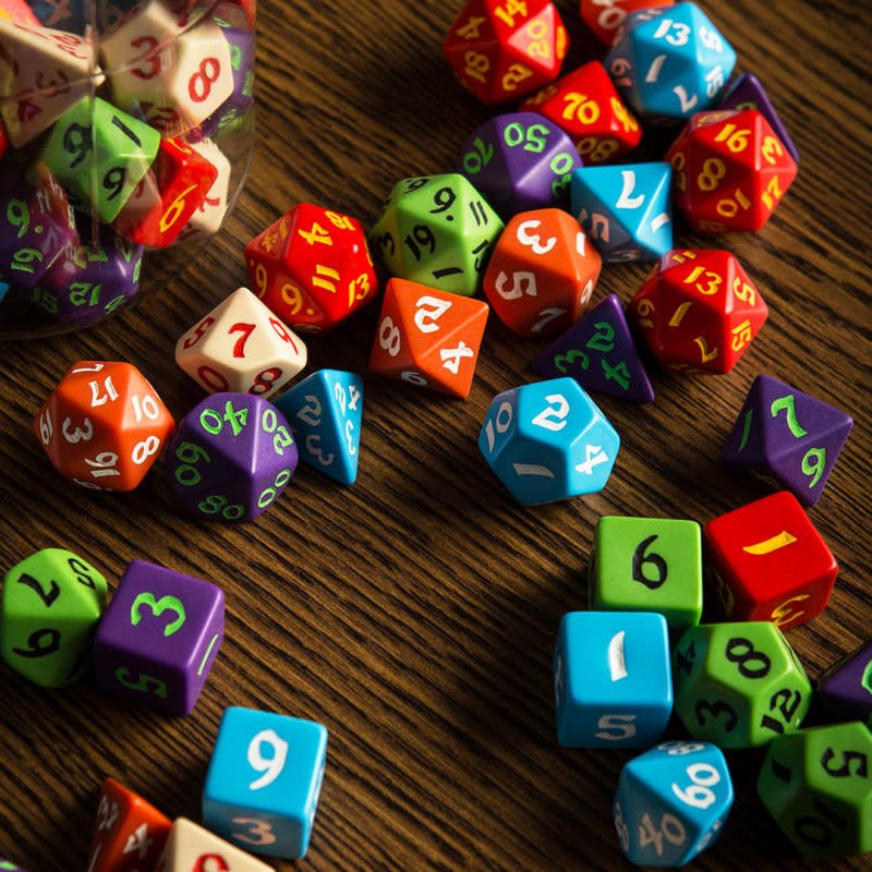 Round Jar of Classic RPG Dice (80) - Fans Geek Store