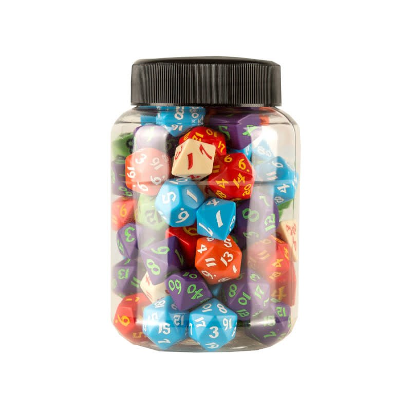 Round Jar of Classic RPG Dice (80) - Fans Geek Store
