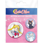 SAILOR MOON - Badge Pack - Sailor Moon, Luna & Artemis - Fans Geek Store