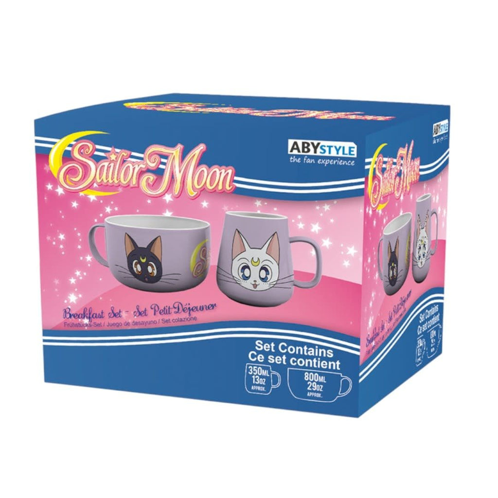 SAILOR MOON - Breakfast Set Mug + Bowl - Luna & Artemis - Fans Geek Store