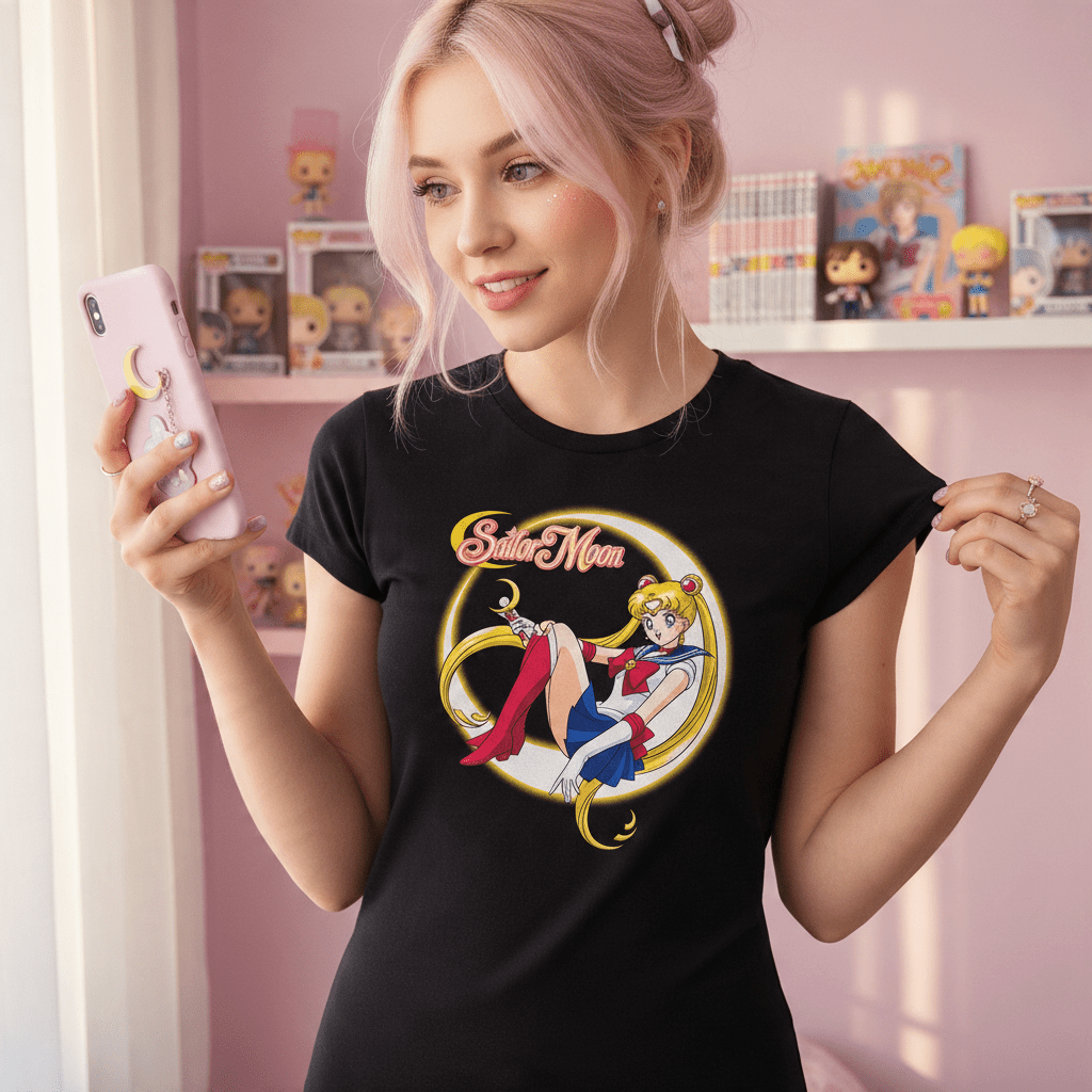 Sailor Moon dames-T-shirt – Zwart - Fans Geek Storeproduct_type#ABYstyle
