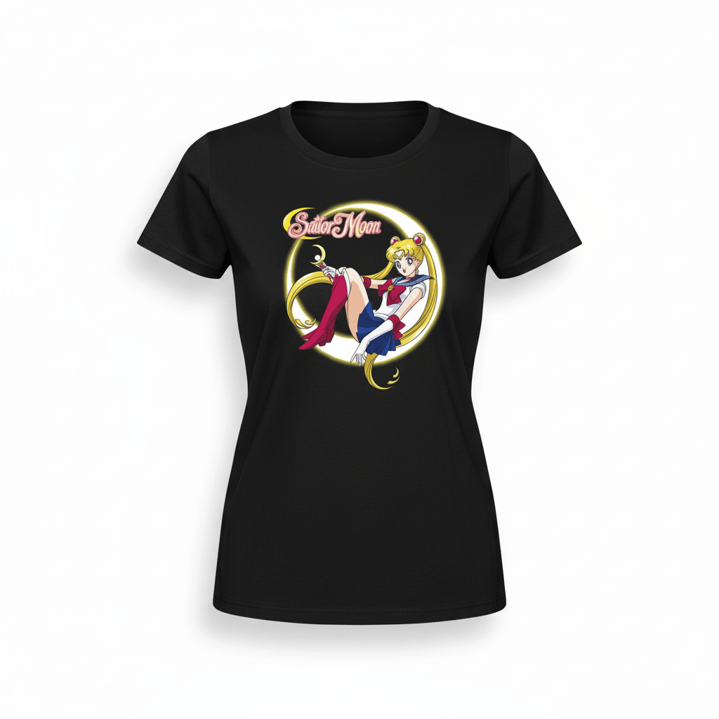 Sailor Moon dames-T-shirt – Zwart - Fans Geek Storeproduct_type#ABYstyle