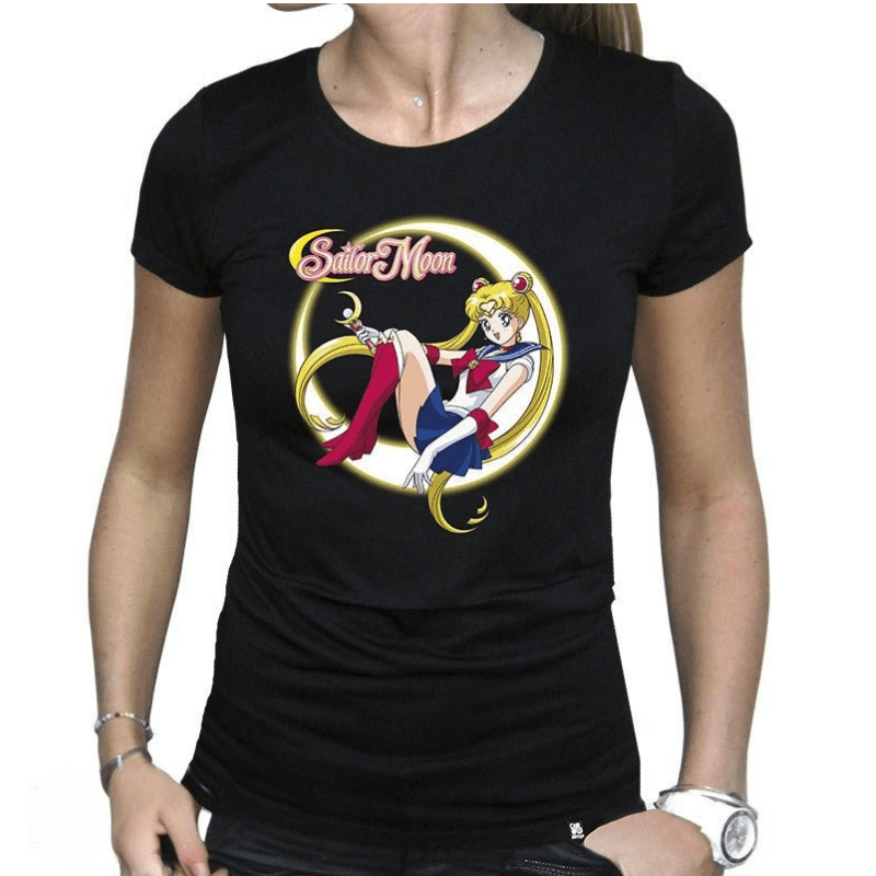 Sailor Moon dames-T-shirt – Zwart - Fans Geek Storeproduct_type#ABYstyle