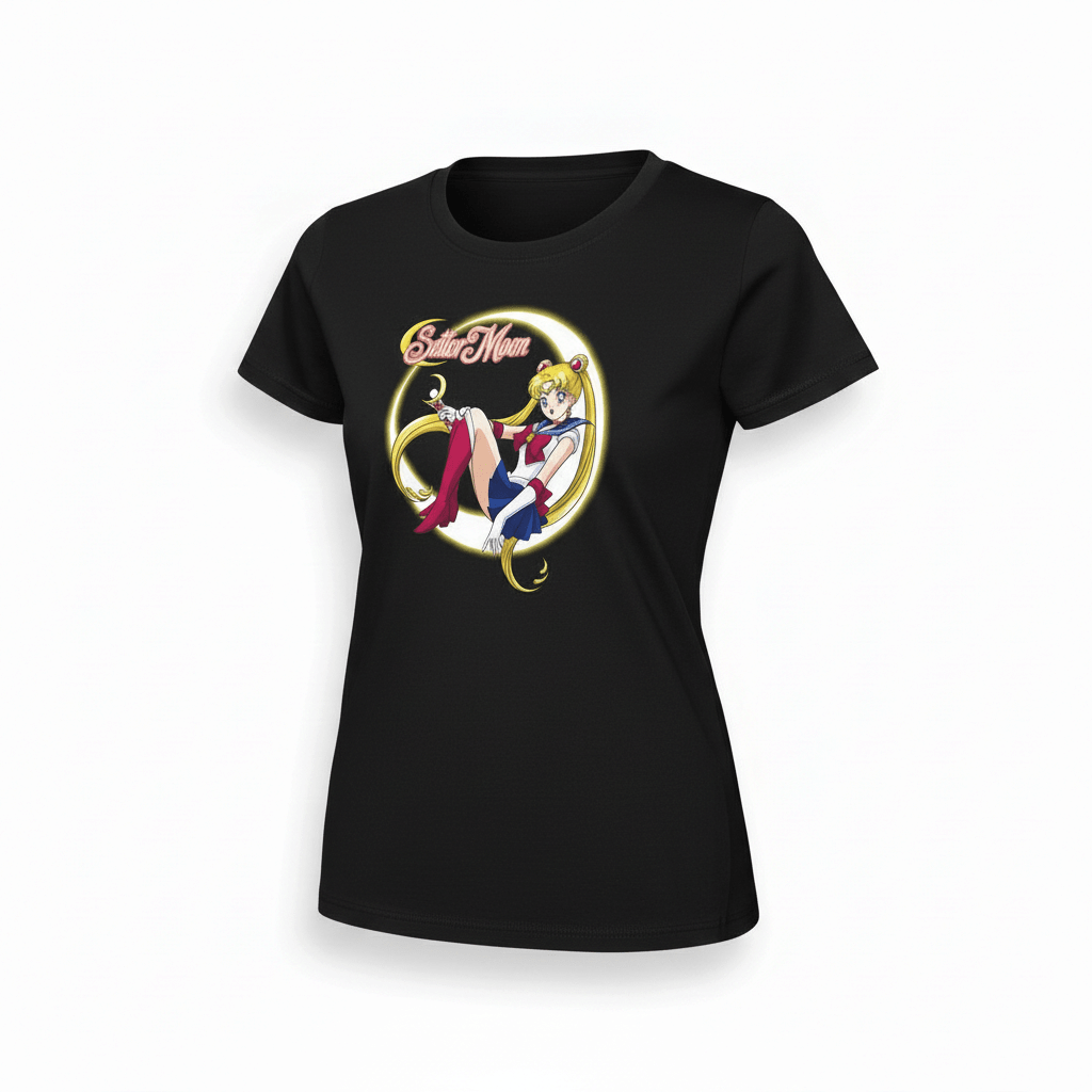 Sailor Moon dames-T-shirt – Zwart - Fans Geek Storeproduct_type#ABYstyle