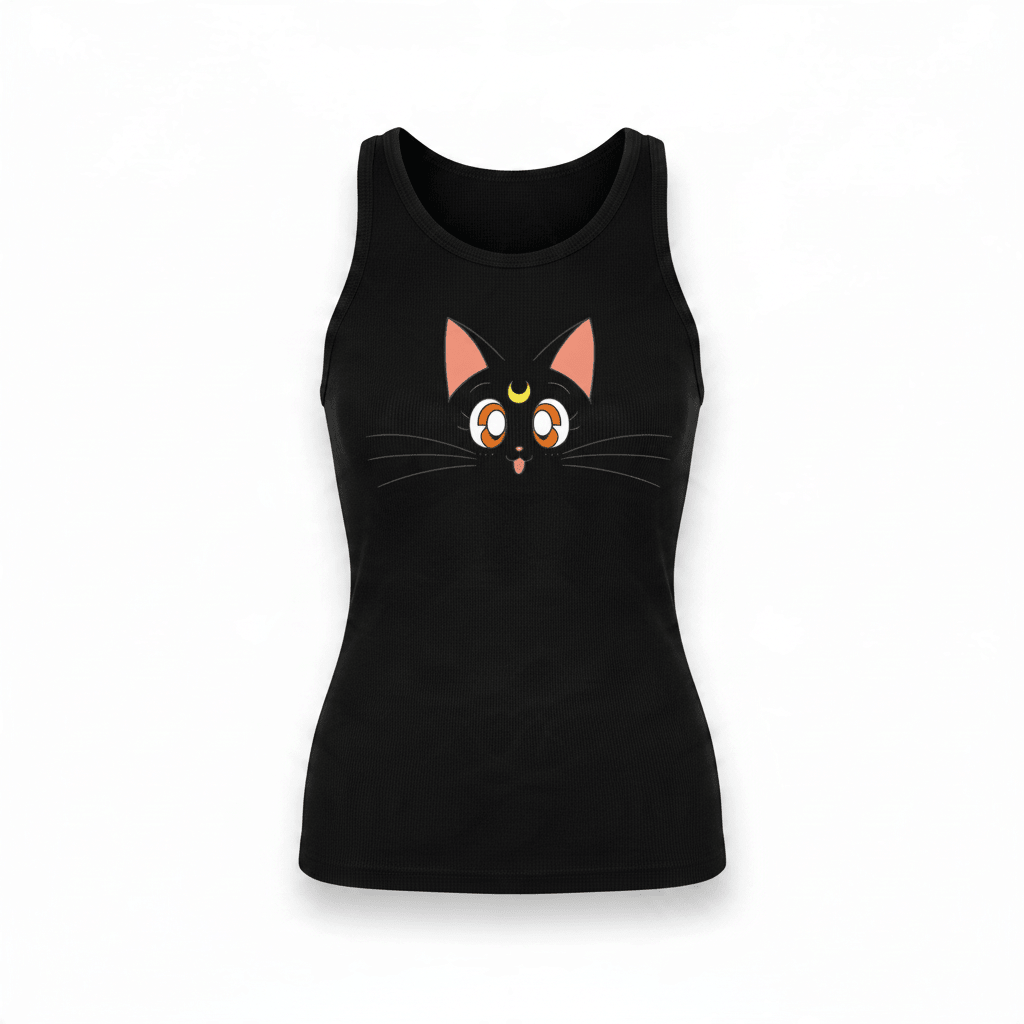 Sailor Moon dames-tanktop – Luna zwart - Fans Geek Storeproduct_type#Sailor Moon