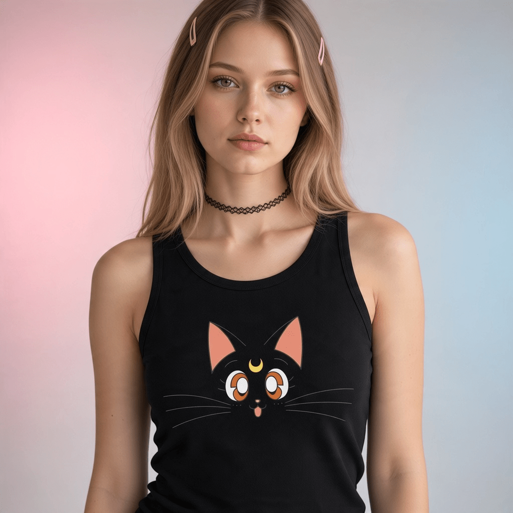 Sailor Moon dames-tanktop – Luna zwart - Fans Geek Storeproduct_type#Sailor Moon