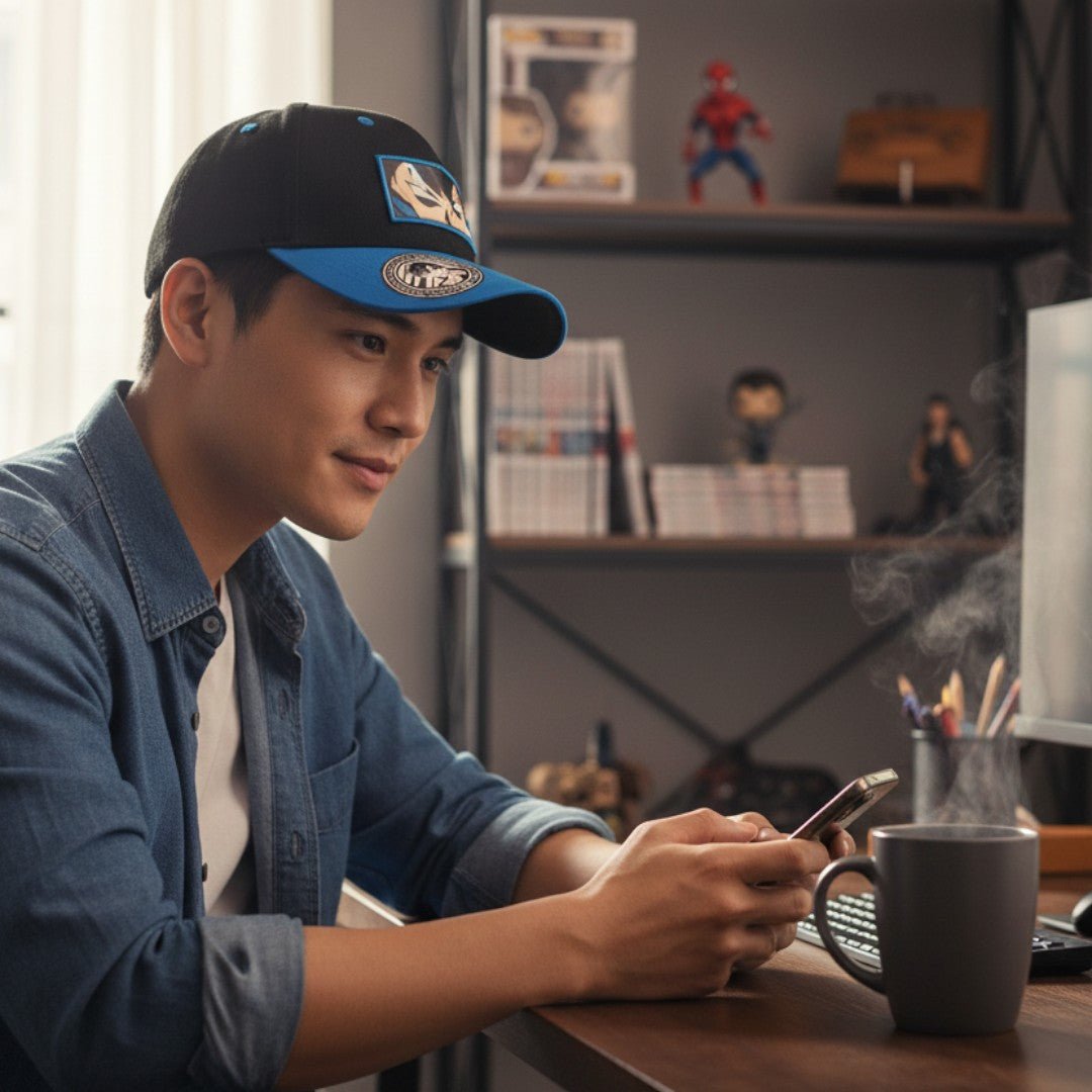 Solo Leveling – Sung Jinwoo Pet Blauw Zwart Geborduurd | One Size - Fans Geek Storeproduct_typeABYstyle