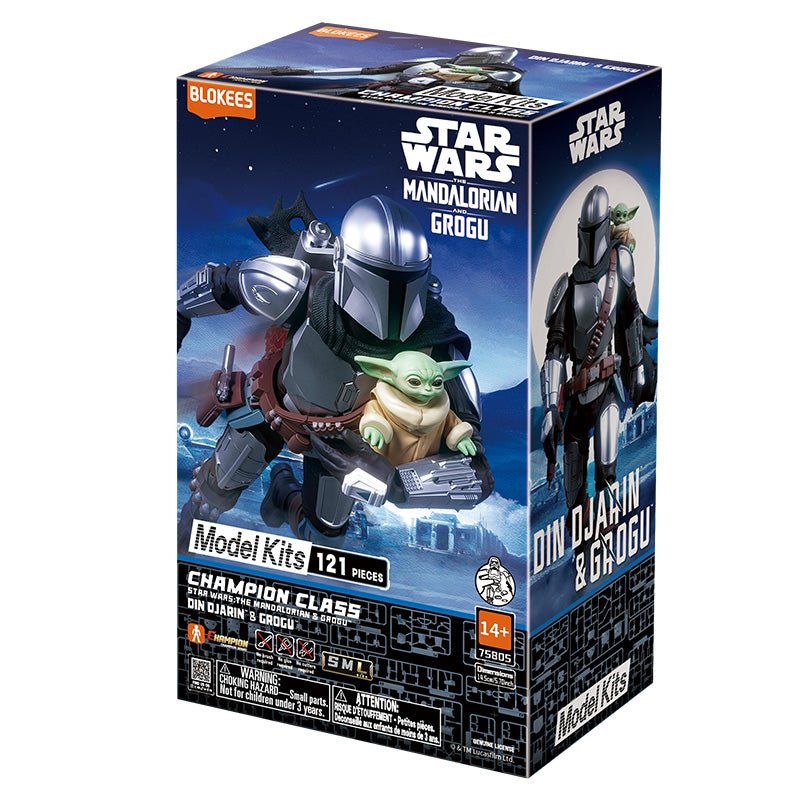 Star Wars Mandalorian Din Djarin & Grogu Blokees Snap-Fit Figuur 15,5 cm - Fans Geek Storeproduct_typeBlokees