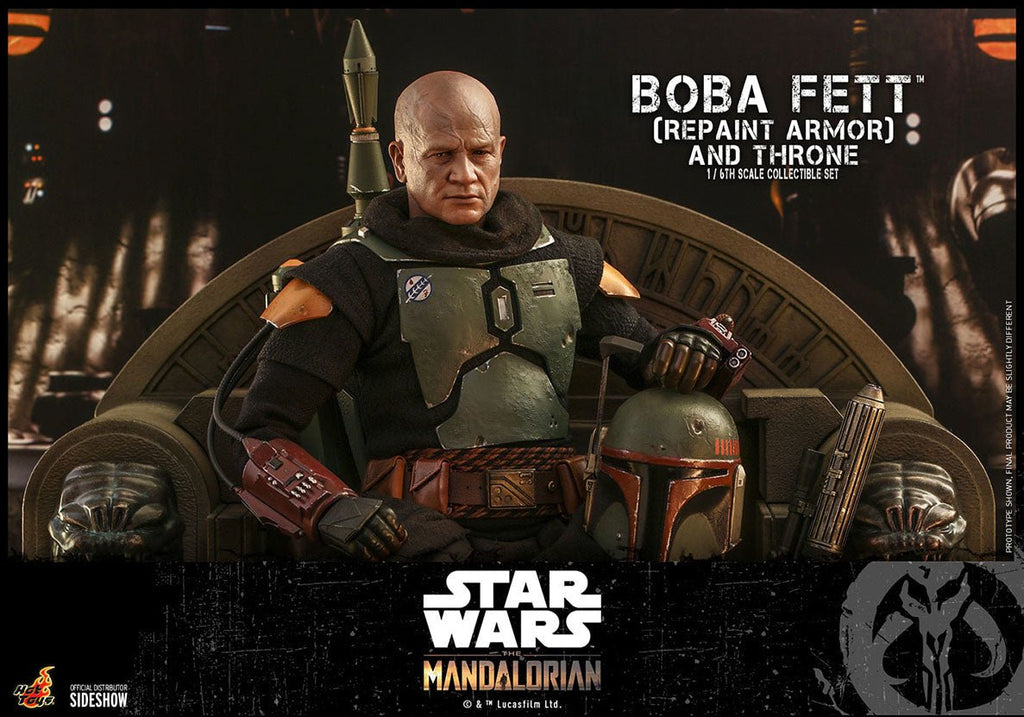 TOONMODEL: Star Wars: The Mandalorian - Boba Fett Repaint Armor and Throne 1:6 Scale Figure Set - Fans Geek Store