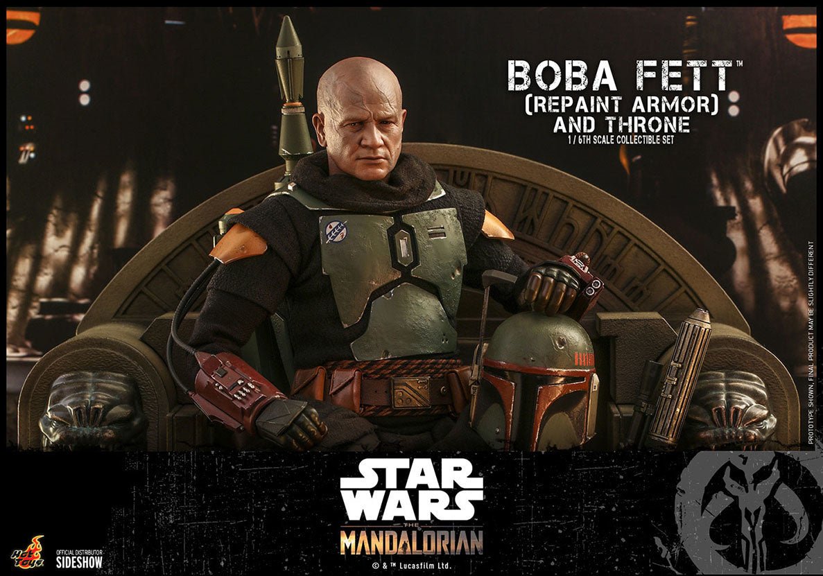 TOONMODEL: Star Wars: The Mandalorian - Boba Fett Repaint Armor and Throne 1:6 Scale Figure Set - Fans Geek Store