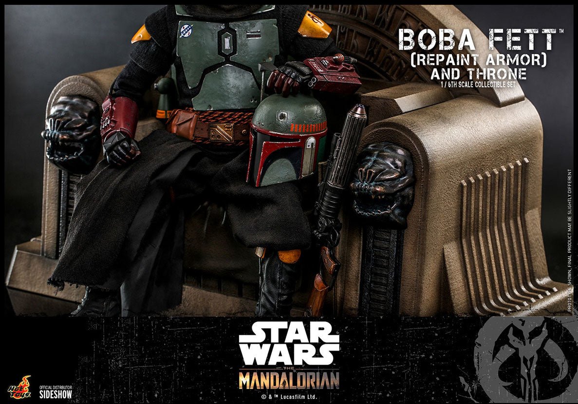 TOONMODEL: Star Wars: The Mandalorian - Boba Fett Repaint Armor and Throne 1:6 Scale Figure Set - Fans Geek Store