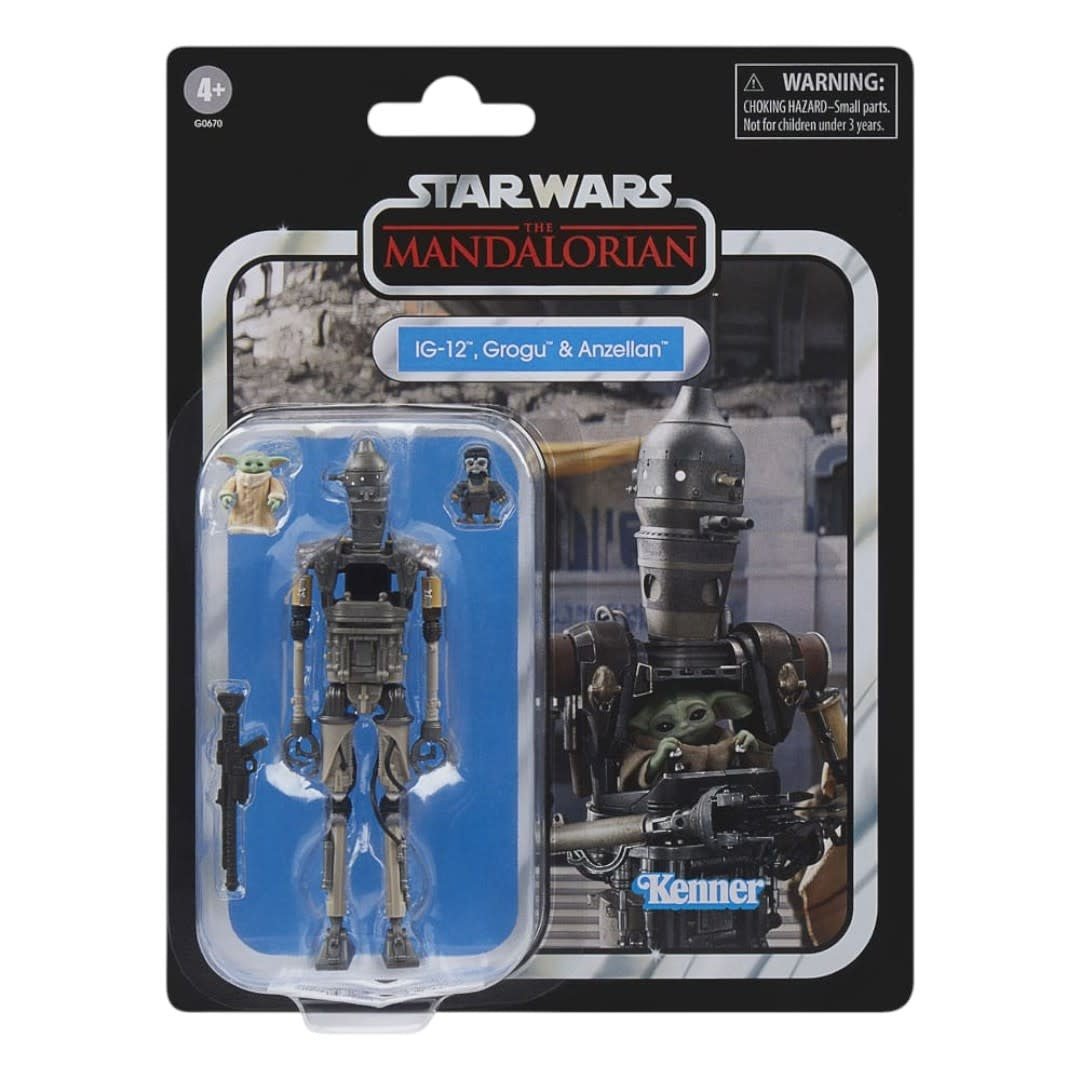 Star Wars: The Mandalorian Vintage Collection Action Figure 3 - Pack IG - 12, Grogu & Anzellan - Fans Geek Store